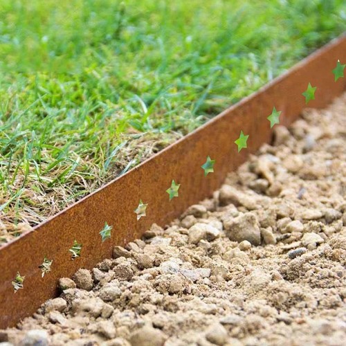 Corten steel lawn edging - edging, set