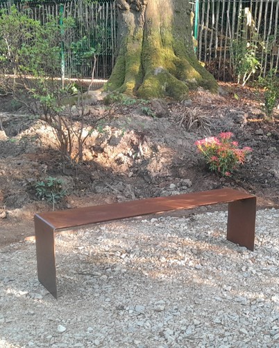 Corten steel bench - corten,