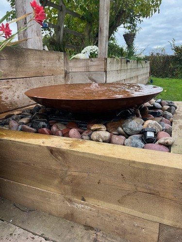 Corten steel water feature
