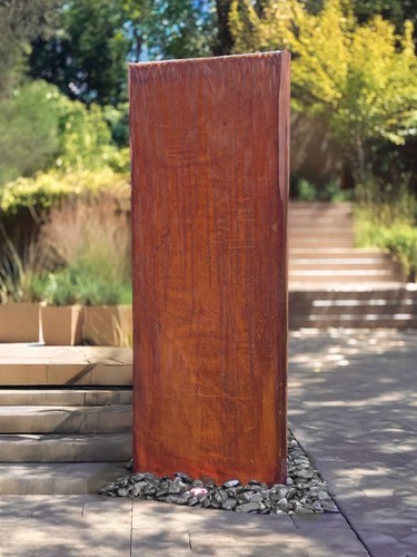 Corten steel water wall - corten,