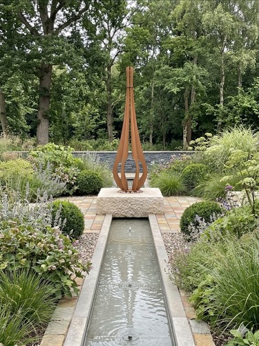 Corten steel garden sculpture - steel,