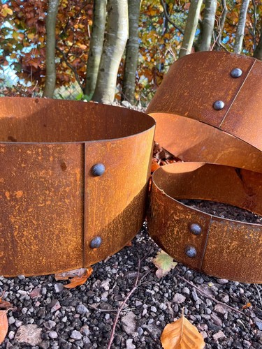 Riveted corten steel - steel, ring