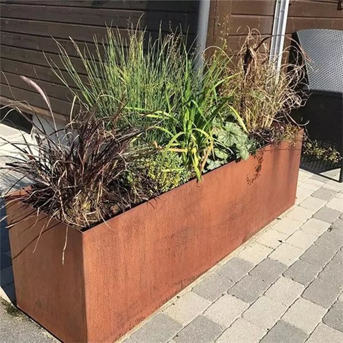 Corten steel rectangle cube - corten,